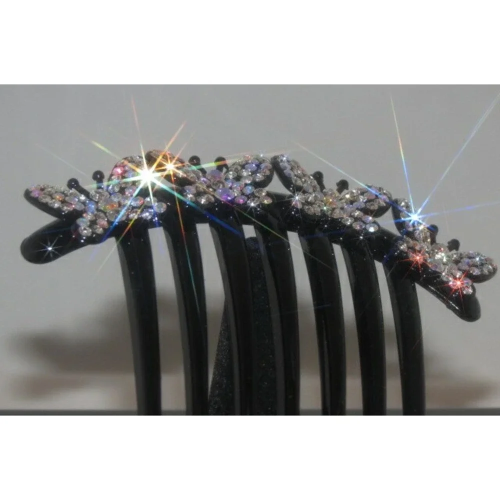 1 New Gorgeous Hair Comb with Shinny Crystals Hair Jewelry Accessories US Seller